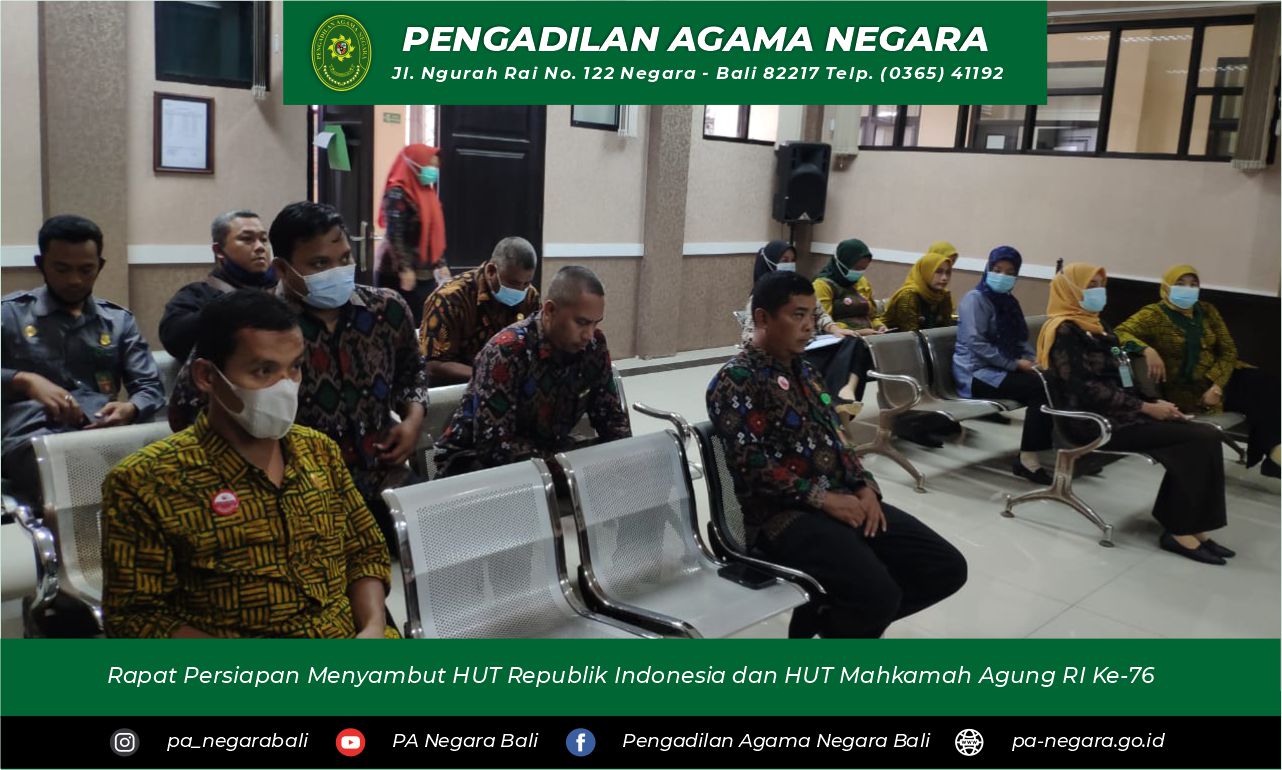 Rapat Persiapan Menyambut Hut Republik Indonesia Dan Hut Mahkamah Agung